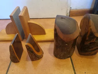 Wooden book ends