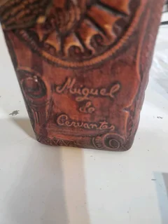 Vintage leather wrapped decanter and box