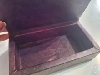 Vintage leather wrapped decanter and box