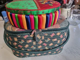 Sewing baskets with stuff