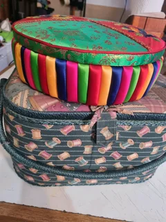 Sewing baskets with stuff