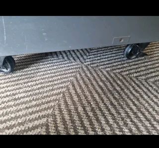 Metal filing cabinet and drawer with wheels