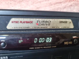 3 vcr with video cassettes