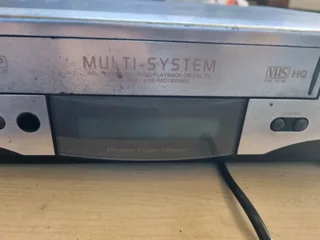 3 vcr with video cassettes