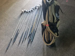 Golf clubs with bag
