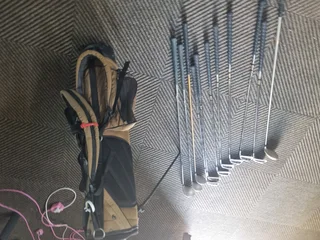 Golf clubs with bag