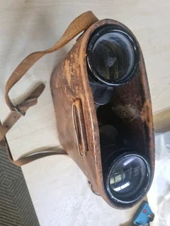 Old  binocular with case