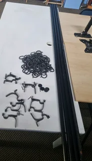 Curtain rails and rings