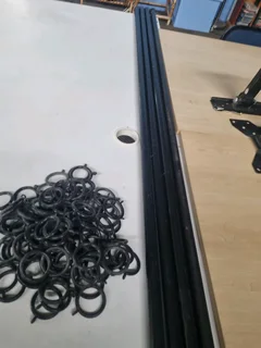 Curtain rails and rings