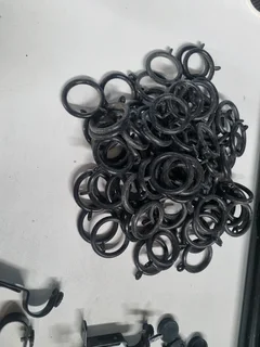 Curtain rails and rings