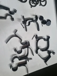 Curtain rails and rings