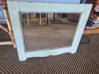 Wooden framed old mirror