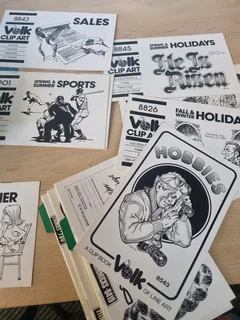 Clip books line art , volk collection