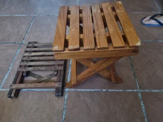 Wooden 2 small side tables