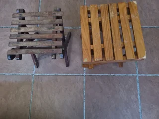 Wooden 2 small side tables