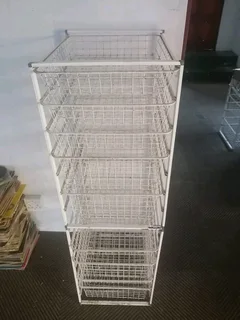 Elfa unit with 10 baskets