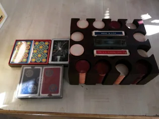 Playing cards and chips