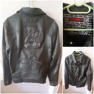 Mens limited edition Bogart oiled denim jacket