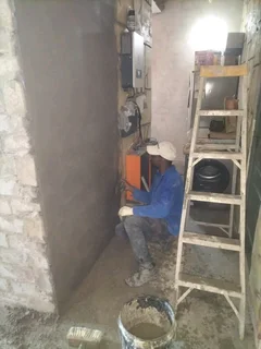 Bricklaying, plastering and skimming