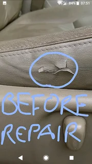 Vehicle interior repairs and leather redyes done on site, leather couches as well