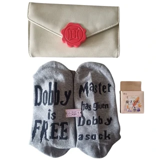 Harry Potter Acceptance Letter Wallet &amp; Dobby Is Free Sock Gift Set