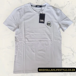 Karl Lagerfeld Ikonik Patch T-Shirt White Small