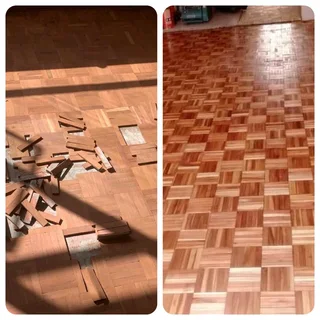 Parquet floor sanding and repairing
