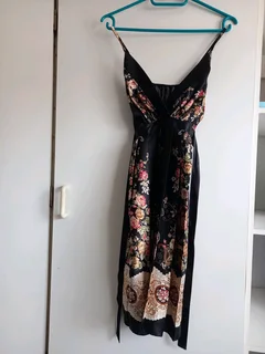 Ladies Black Floral Dress