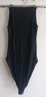 Ladies Black Sleeveless Bodysuit