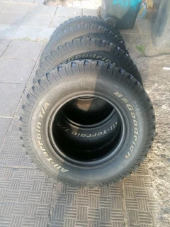 A set of 5x265/75R16 BF Goodrich tyres this set tyres are in perfect condition no patch no plug