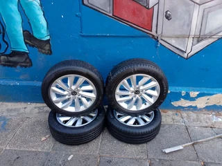 A set of 16inches original polo mags rim 5x100 PCD with tyres for polo T cross/ polo TSI/ polo vivo