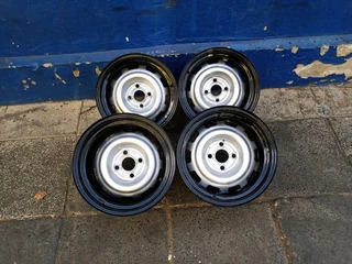 Set of 14inches deep dich steel rims 4x100 pcd narrow and wide for opel corsa/toyota runx/etios