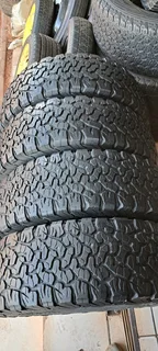 A set of 285/65R18 BF Goodrich All-Terrain T/A tyres