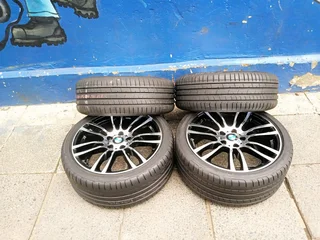 A set of 19inches OEM BMW F10 F20 F25 F30 mags rim 5x120 PCD Narrow and wide with runflat tyres