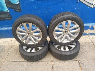 A set of 16inches original mags rim 4x100 PCD with tyres for toyota starlet/suzuki swift/ hyundai