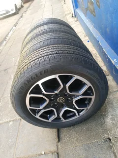A set of 20inches original Ford Ranger Wildtrak mags 6x139.7 PCD with 95% thread Goodyear tyres