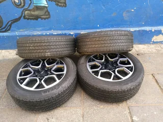 A set of 20inches original Ford Ranger Wildtrak mags 6x139.7 PCD with 95% thread Goodyear tyres