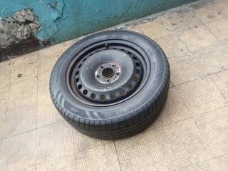 1 single 16inch original Ford Focus steel rim 5x108 PCD with tyre for spare wheel. Also fit Volvo V4