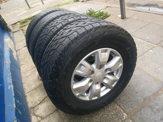 A set of 16inches original Ford Ranger mags with tyres. This set are in perfect condition