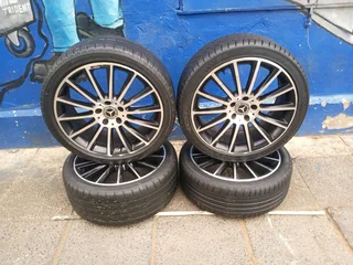 A set of 19inches original AMG Mags 5x112 PCD with tyres for Mercedes Benz / Vito or Mercedes GLA