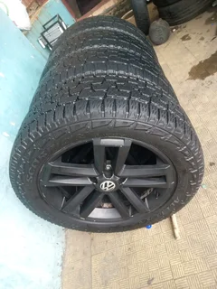 A set of 19inch original VW Amarok mags 5x120 PCD with Pirelli scorpion Tyres