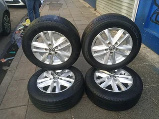 A set of 16inches original VW kombi transporter bus mags 5x120 PCD with tyres also fit VW Amarok