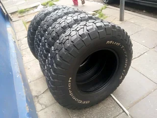 A set of 235/85R16 BF Goodrich mud-Terrain T/A tyres still in perfect condition. no patch no plug