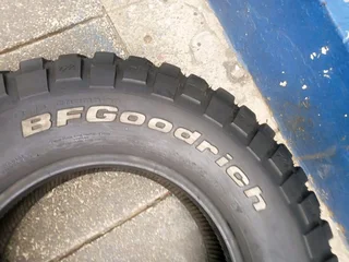 A set of 235/85R16 BF Goodrich mud-Terrain T/A tyres still in perfect condition. no patch no plug