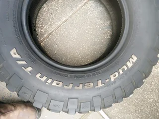 A set of 235/85R16 BF Goodrich mud-Terrain T/A tyres still in perfect condition. no patch no plug