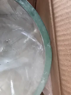 Bathroom basin (glass) with tap