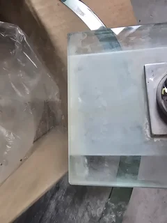 Bathroom basin (glass) with tap