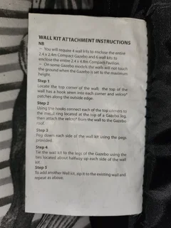 Oztrail Solid Wall Kits - 2.4m