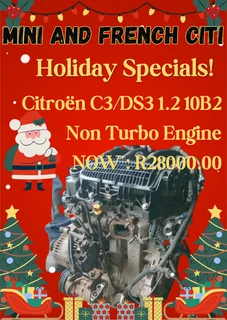 Citroën C3 &amp; DS3 1.2 10B2 Non-Turbo Engine for Sale - Reliable &amp; Fully Tested!!
