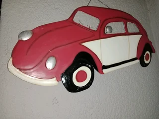 Large Vintage VW Beetle metal wall plaque
